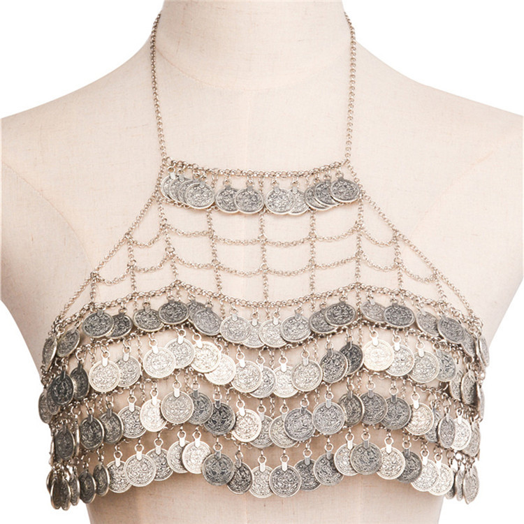 Ethnic Fashion Co In - Strand Gypsy Münze Quaste Sexy BH
