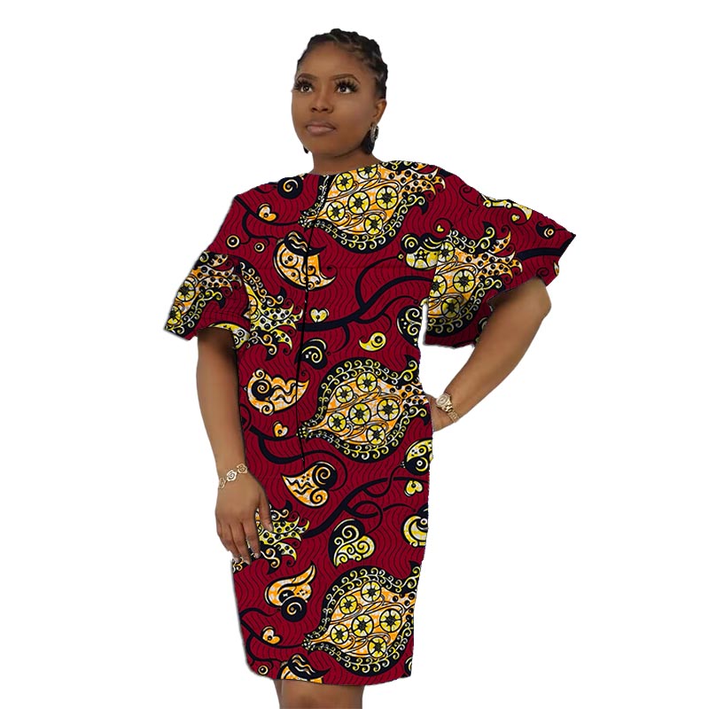 Afrikanisches Modekleid mit Lo – African Ankara Print Bewertung und Preis